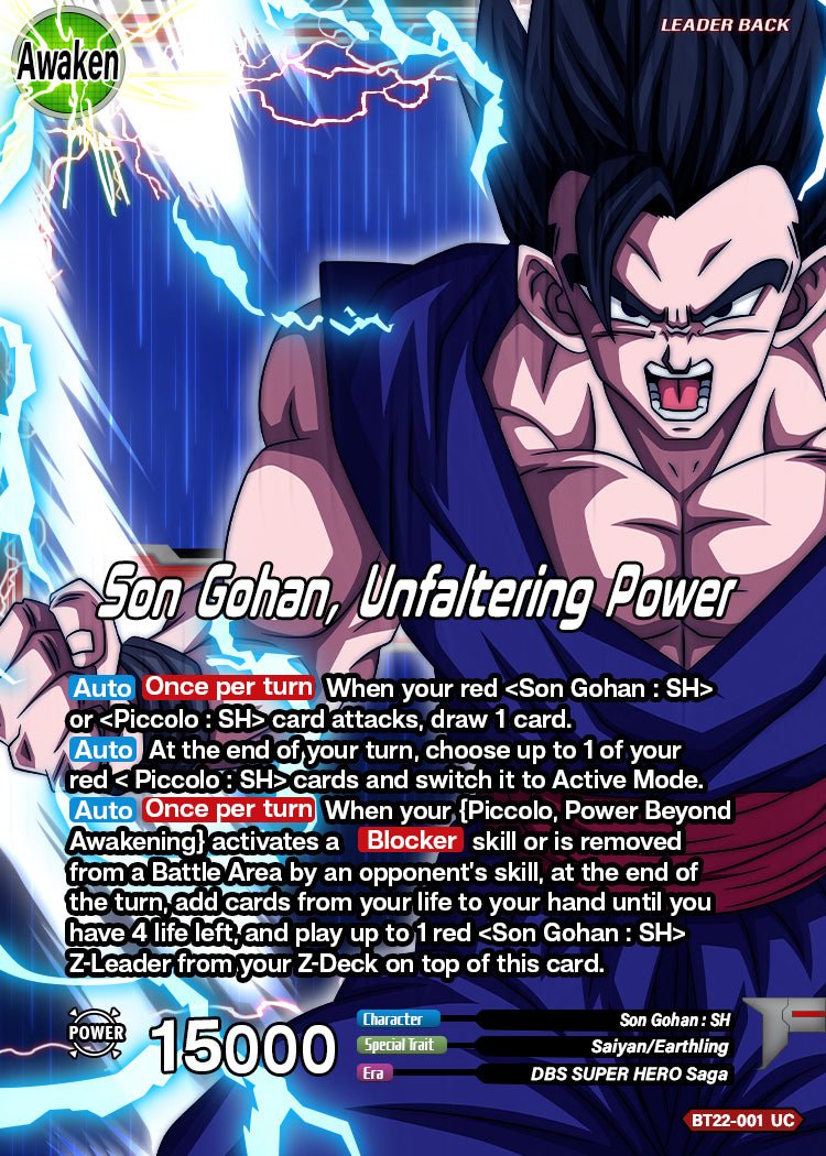 Son Gohan, Unfaltering Power + Z-Leader