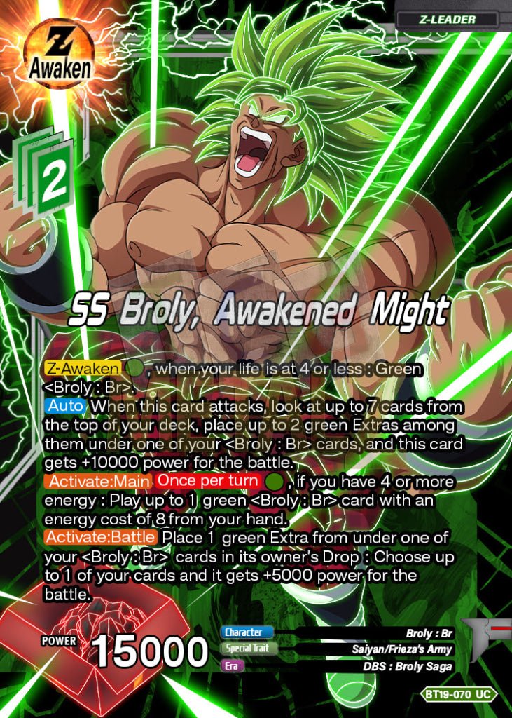 Acrylic Holiday Ss Broly Awakened Might Metal Dbs Leader
