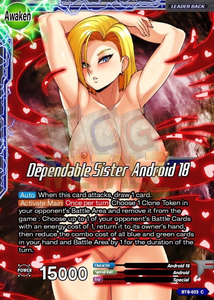 Adult Dependable Sister Android 18 Metal Dbs Leader