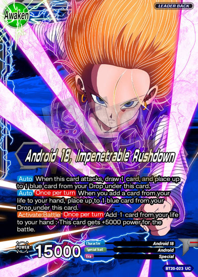 Android 18 Impenetrable Rushdown Metal Dbs Leader