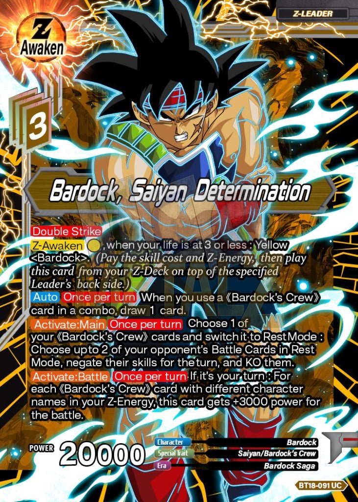 Bardock Saiyan Determination Metal Dbs Leader