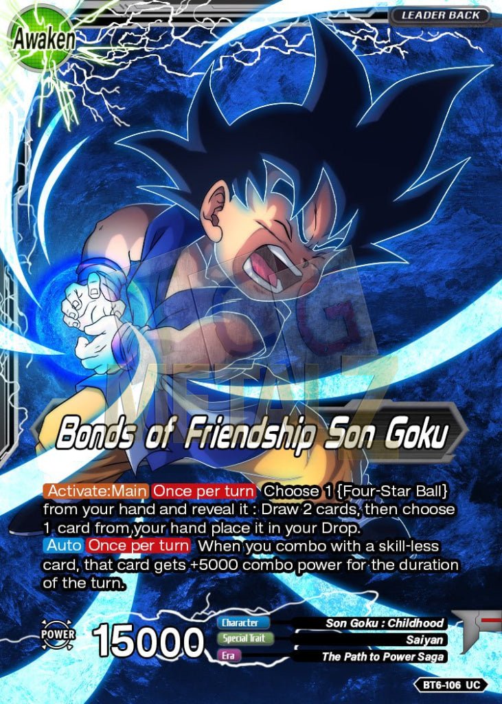 Bonds Of Friendship Son Goku Metal Dbs Leader