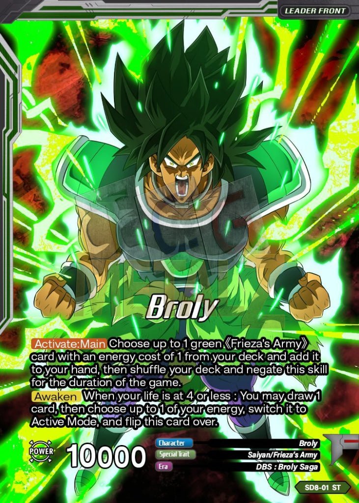 Broly Evil Unleashed Metal Dbs Leader