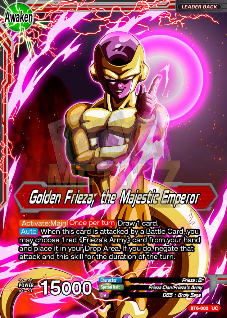 Golden Frieza The Majestic Emperor Metal Dbs Leader