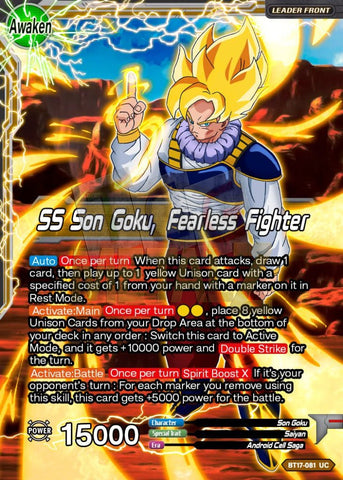 Ss Son Goku Fearless Fighter Metal Dbs Leader