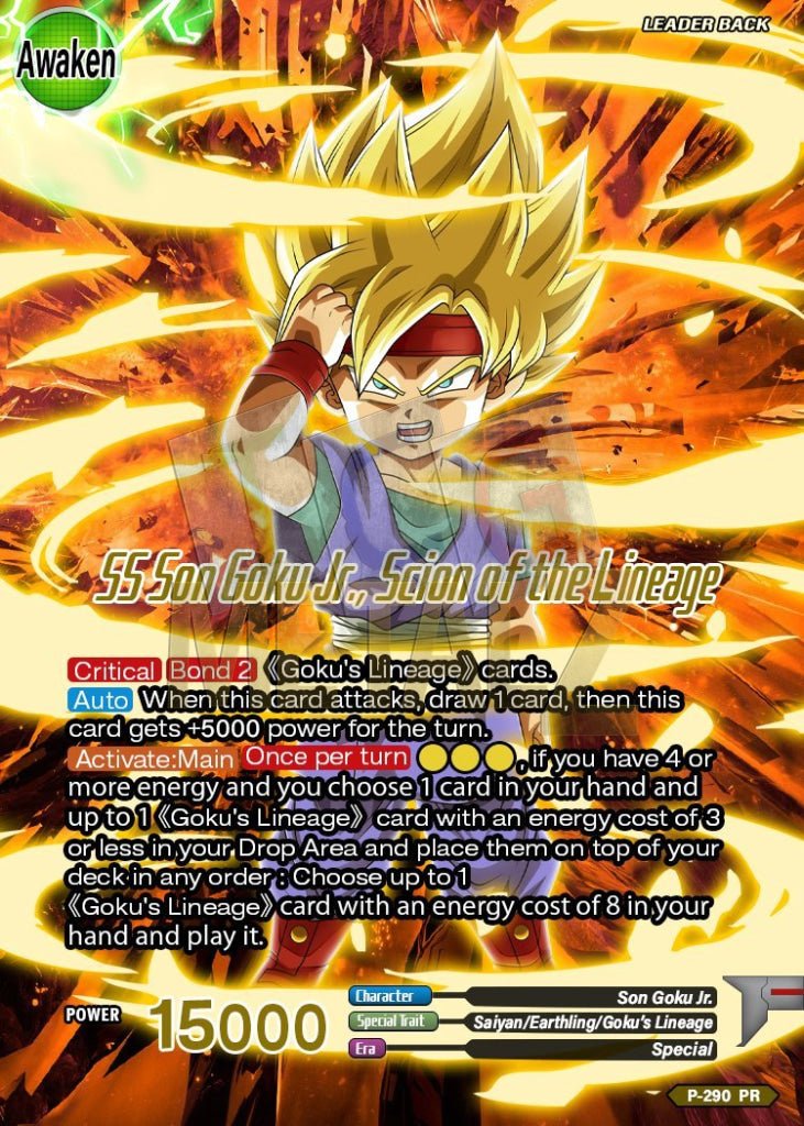 Ss Son Goku Jr. Scion Of The Lineage Metal Dbs Leader