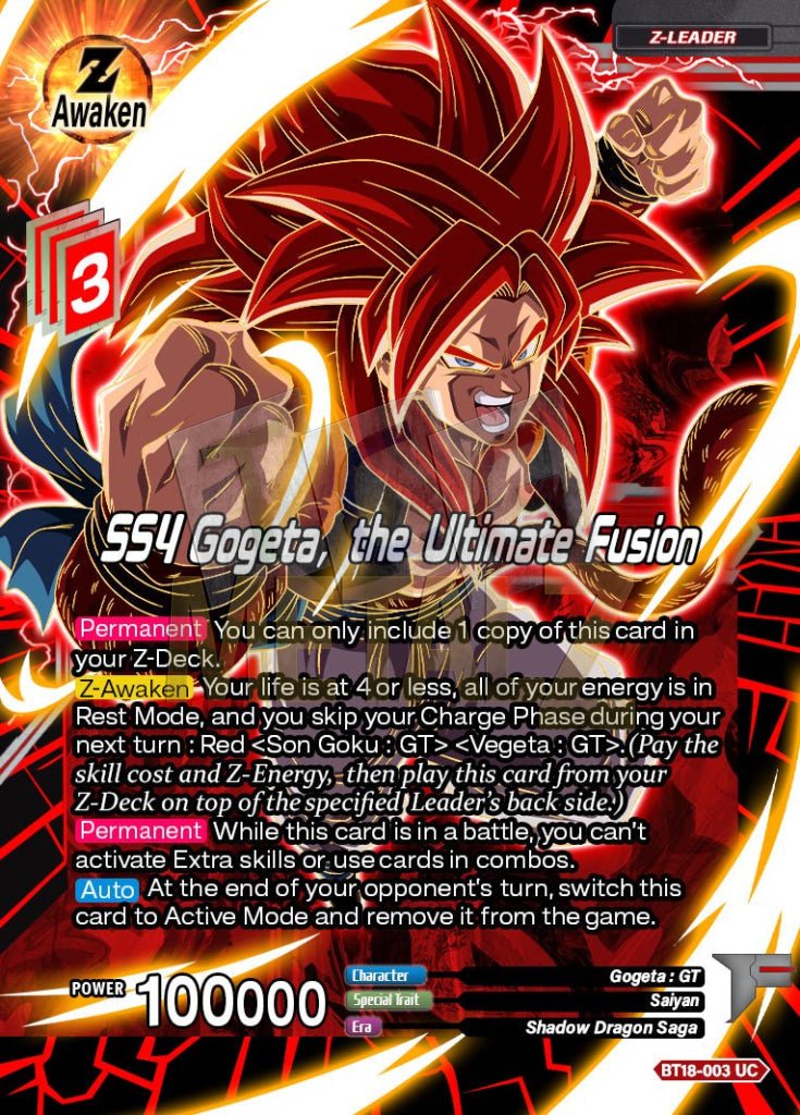 Ss4 Gogeta The Ultimate Fusion Metal Dbs Leader